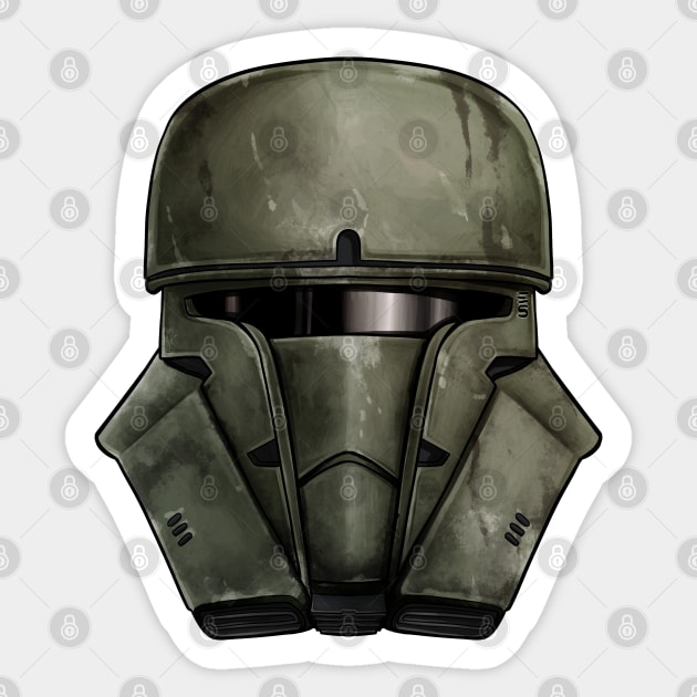 Tank Trooper - Olive Sticker by Gloomlight